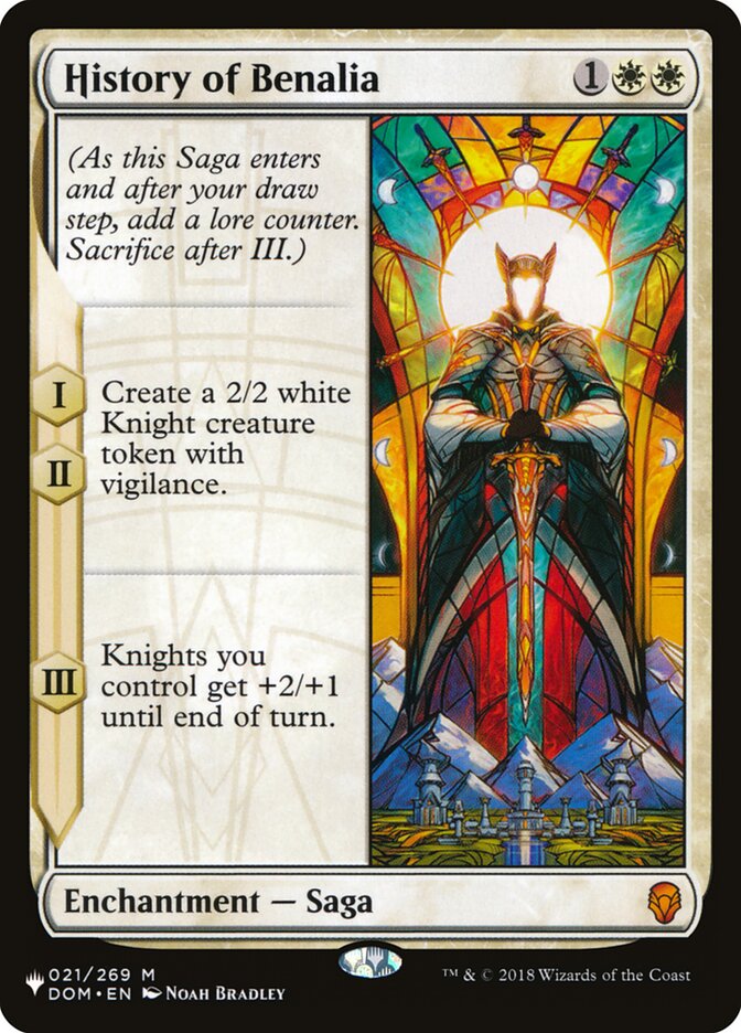 History of Benalia card image