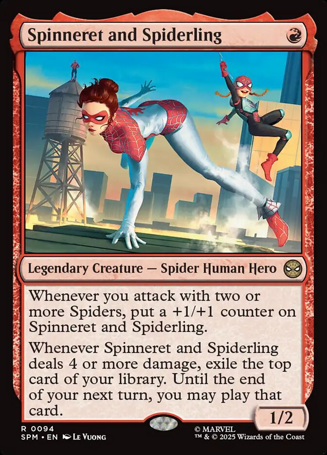Spinneret and Spiderling card image