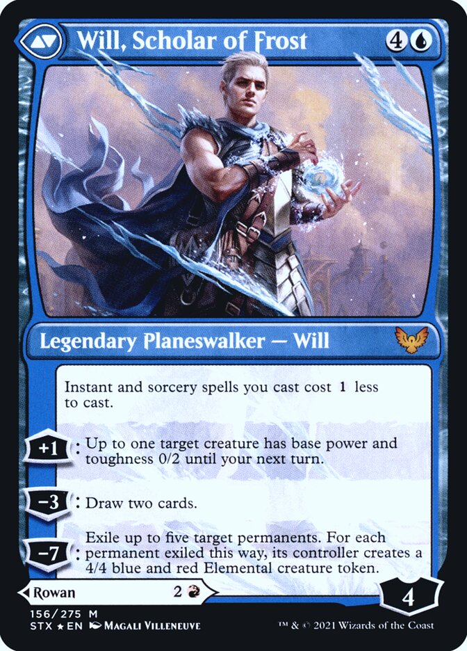 Rowan, Scholar of Sparks // Will, Scholar of Frost card image