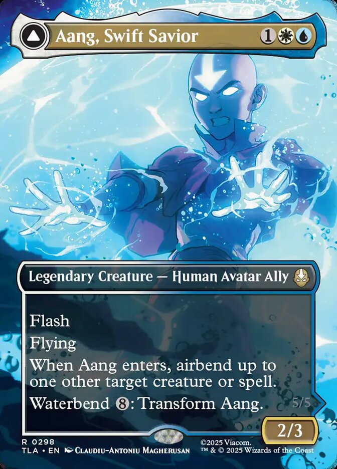 Aang, Swift Savior // Aang and La, Ocean's Fury card image