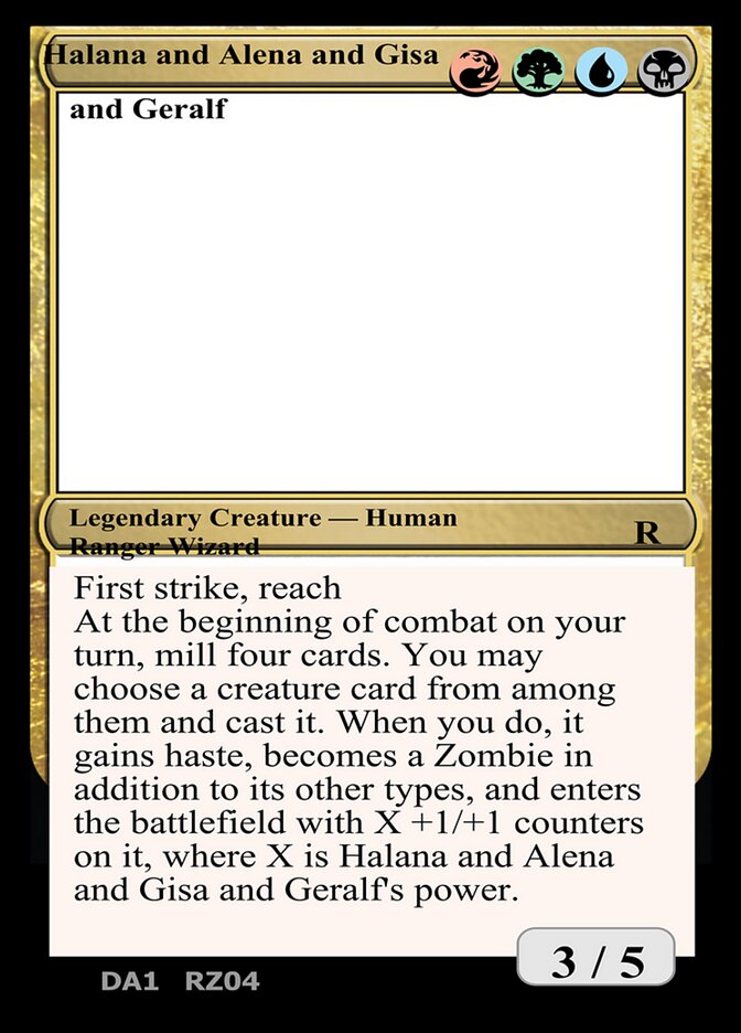 Halana and Alena and Gisa and Geralf card image