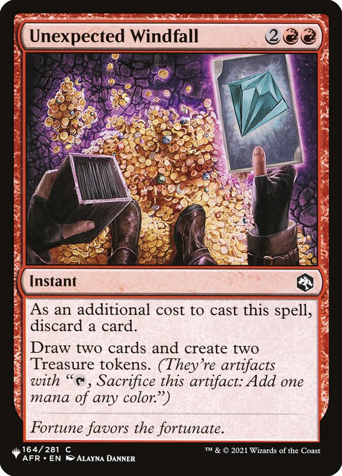 Unexpected Windfall card image