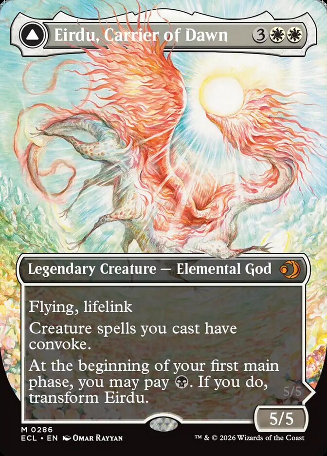 Eirdu, Carrier of Dawn // Isilu, Carrier of Twilight card image