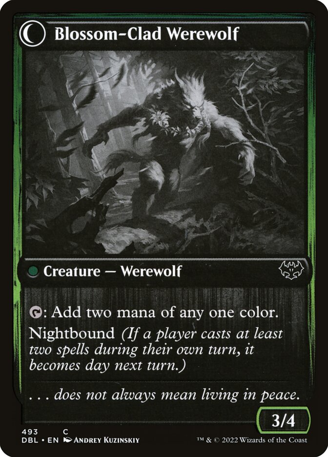 Weaver of Blossoms // Blossom-Clad Werewolf card image