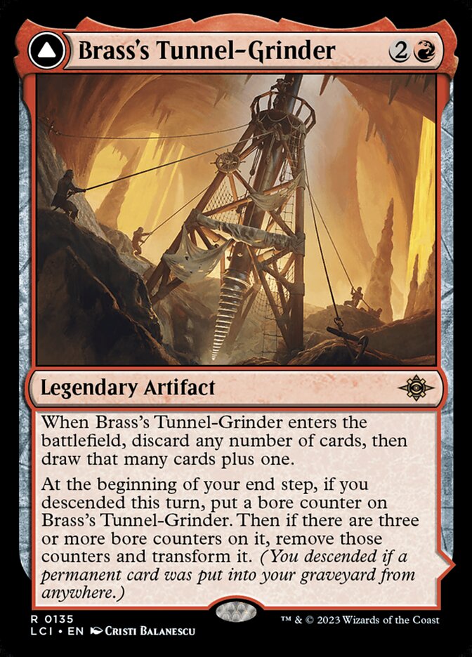 Brass's Tunnel-Grinder // Tecutlan, the Searing Rift card image