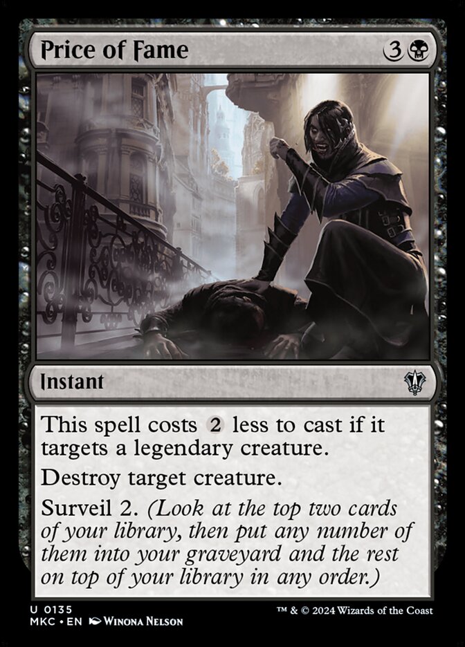 Price of Fame card image
