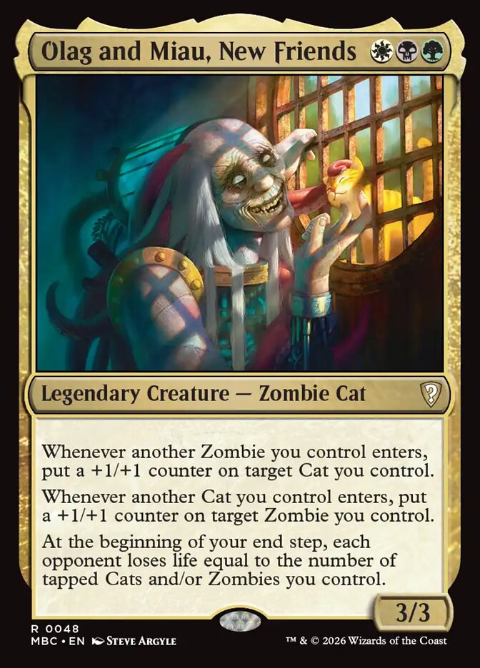 Olag and Miau, New Friends card image