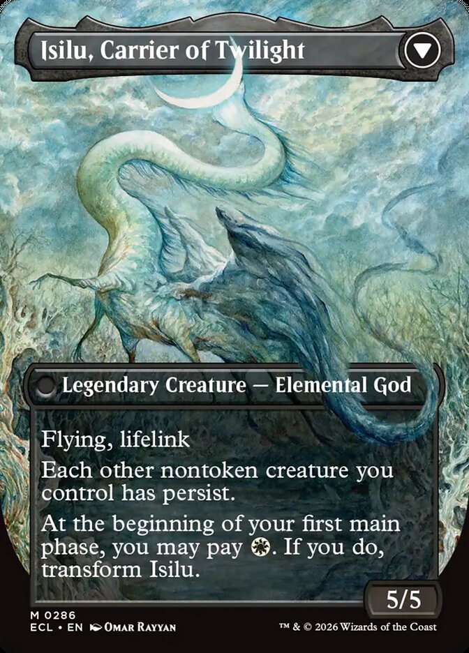 Eirdu, Carrier of Dawn // Isilu, Carrier of Twilight card image