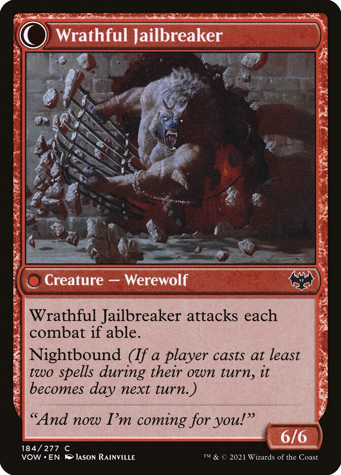 Weary Prisoner // Wrathful Jailbreaker card image