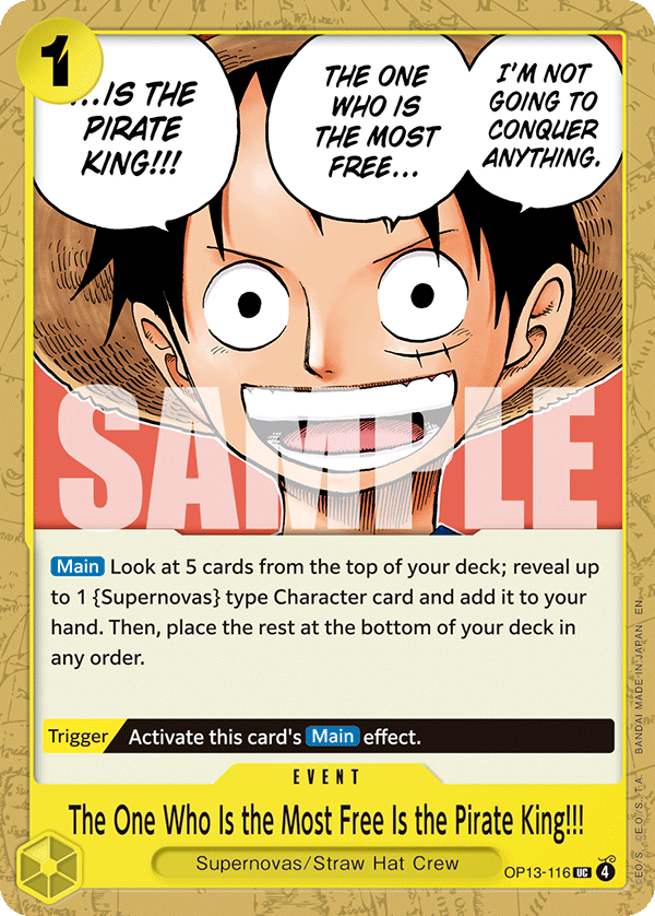 The One Who Is the Most Free Is the Pirate King!!! card image