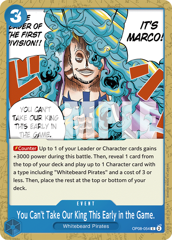 You Can't Take Our King This Early in the Game. card image