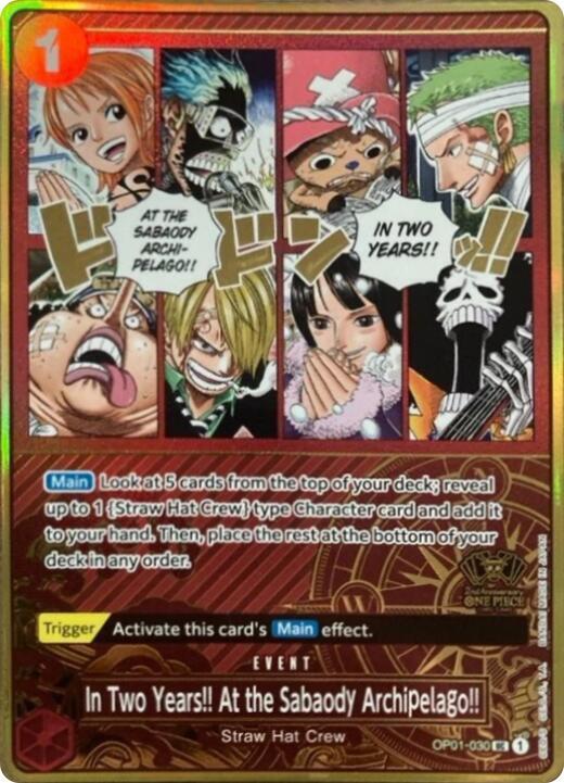 In Two Years!! At the Sabaody Archipelago!! (One Piece Japanese Version 2nd Anniversary Set) card image