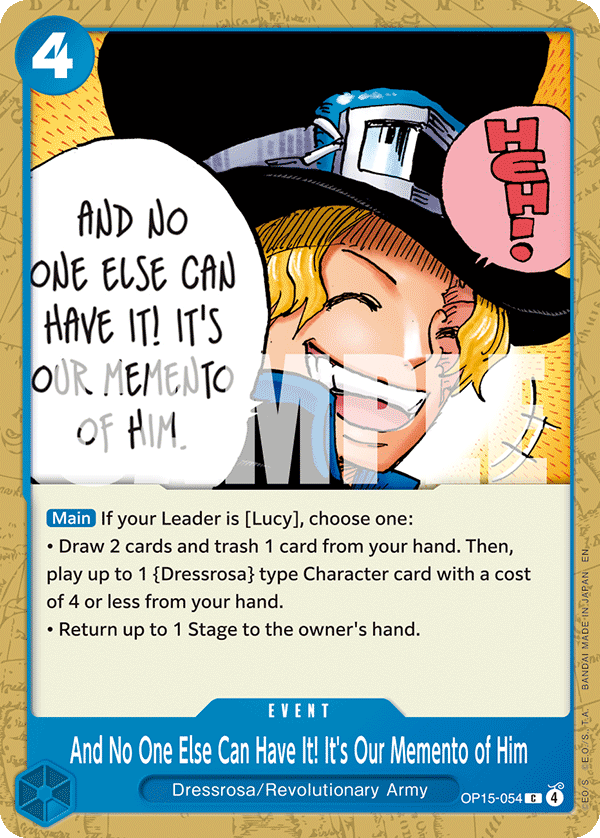 And No One Else Can Have It! It's Our Memento of Him card image