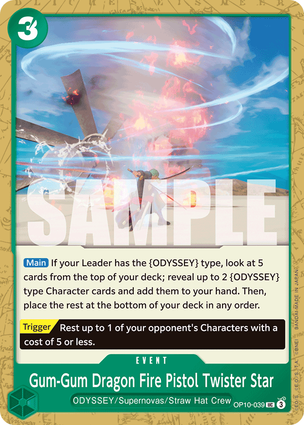Gum-Gum Dragon Fire Pistol Twister Star card image