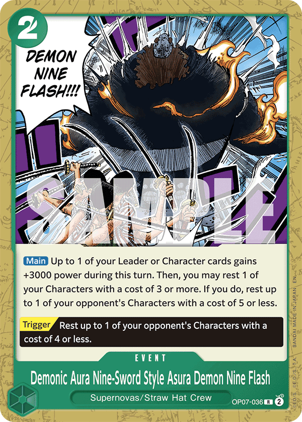 Demonic Aura Nine-Sword Style Asura Demon Nine Flash (Reprint) card image