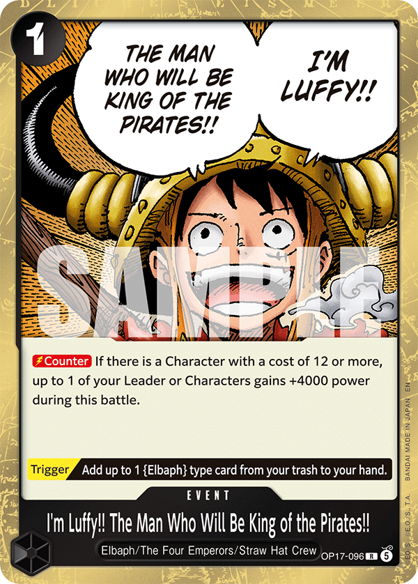 I'm Luffy!! The Man Who Will Be King of the Pirates!! card image