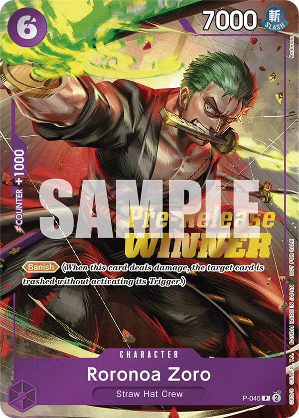 Roronoa Zoro (OP-06 Pre-Release Tournament) [Winner] card image