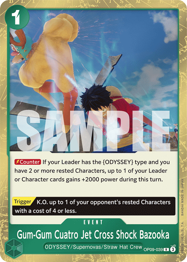 Gum-Gum Cuatro Jet Cross Shock Bazooka card image