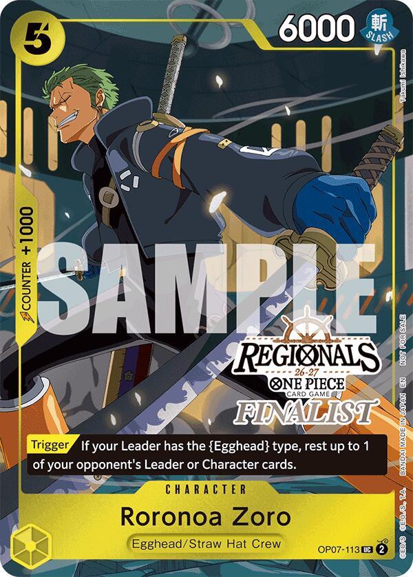 Roronoa Zoro (113) (Regionals Finalist Card Set 26-27) card image