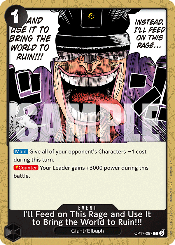 I'll Feed on This Rage and Use It to Bring the World to Ruin!!! card image
