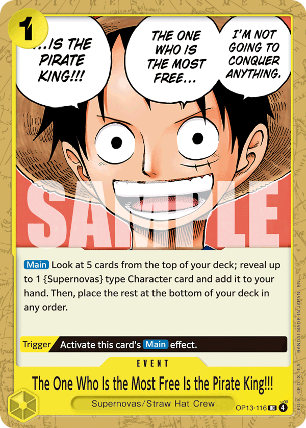 The One Who Is the Most Free Is the Pirate King!!! card image