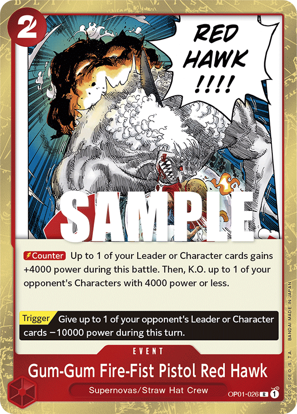 Gum-Gum Fire-Fist Pistol Red Hawk card image