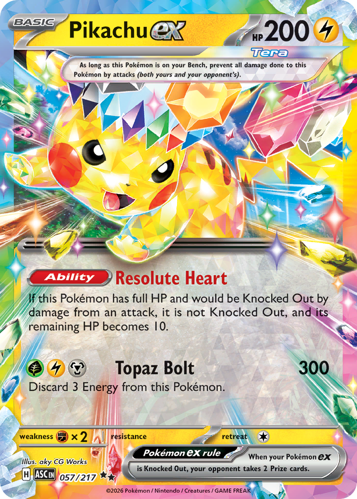 Pikachu ex card image
