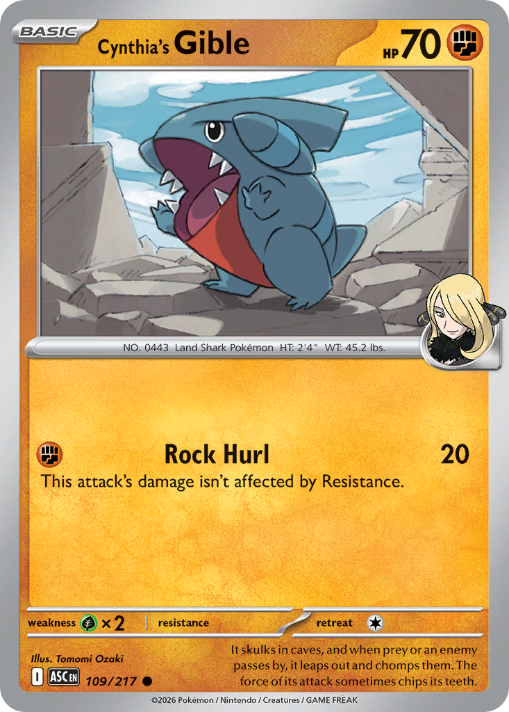 Cynthia's Gible card image