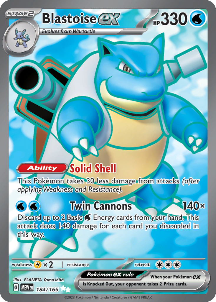 Blastoise ex card image