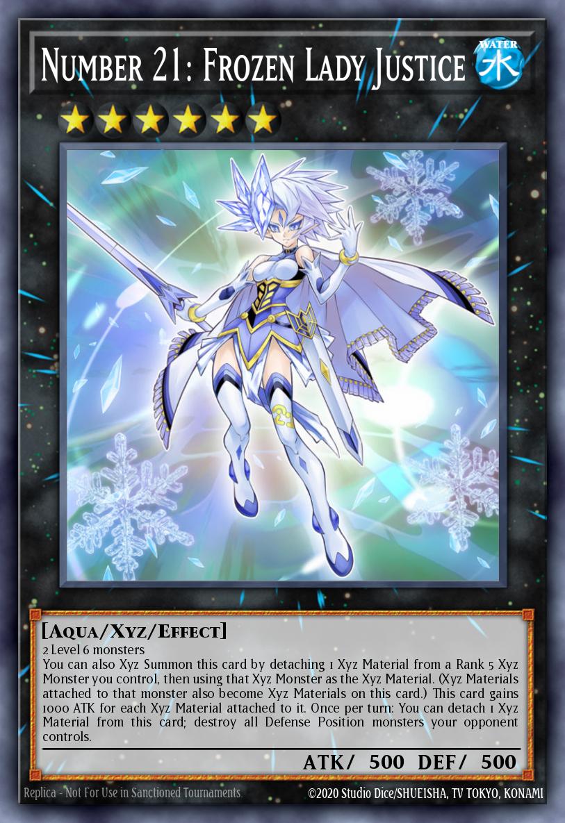 Number 21: Frozen Lady Justice card image