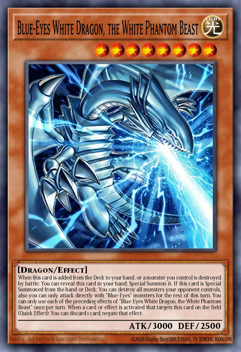 Blue-Eyes White Dragon, the White Phantom Beast card image