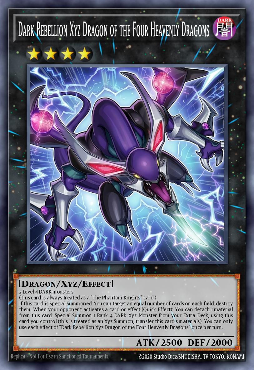 Dark Rebellion Xyz Dragon, Four Heavenly Dragons card image