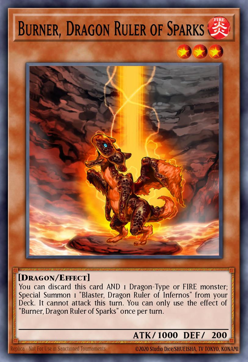 Burner, Dragon Ruler of Sparks card image
