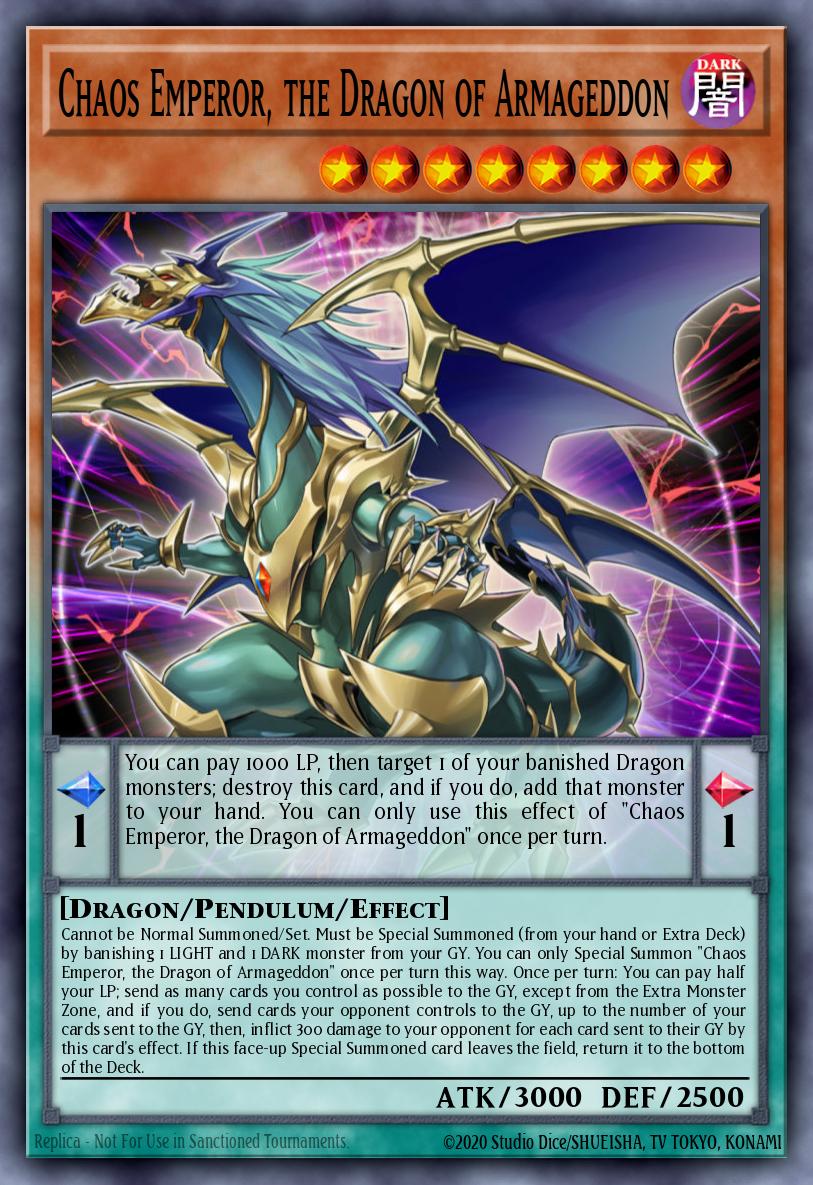 Chaos Emperor, the Dragon of Armageddon card image