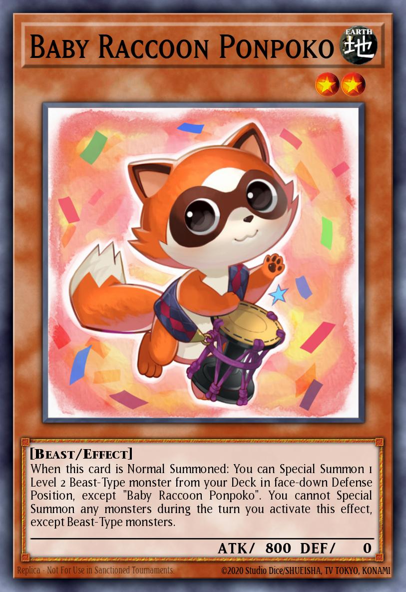 Baby Raccoon Ponpoko card image