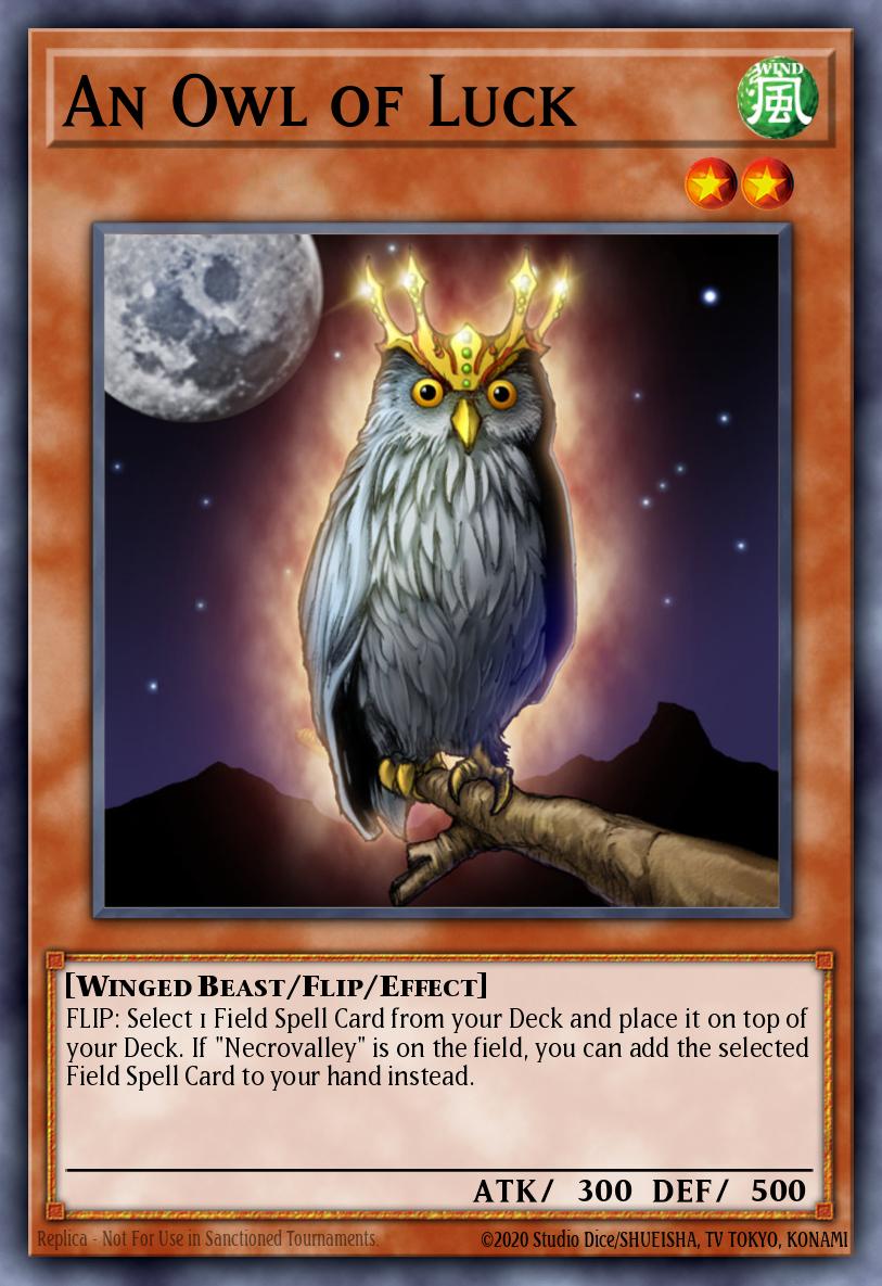 An Owl of Luck card image