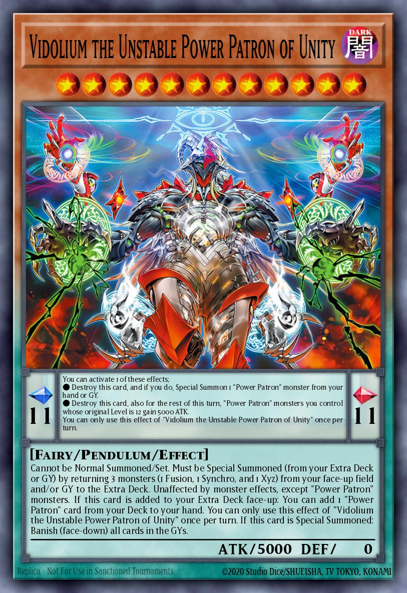 Vidolium the Unstable Power Patron of Unity card image